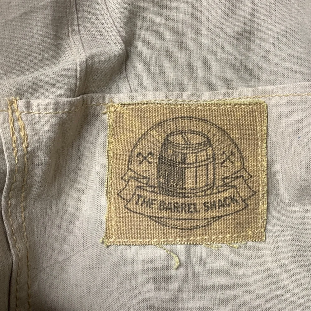 The Barrel Shack Owen Blue Canvas Large Messenger Bag Brown Leather Trim